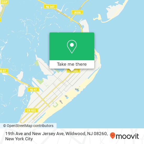Mapa de 19th Ave and New Jersey Ave, Wildwood, NJ 08260