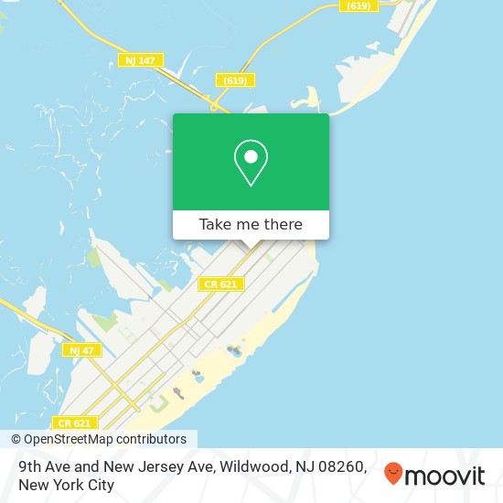 Mapa de 9th Ave and New Jersey Ave, Wildwood, NJ 08260