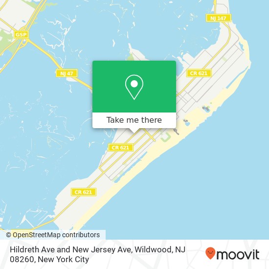 Hildreth Ave and New Jersey Ave, Wildwood, NJ 08260 map