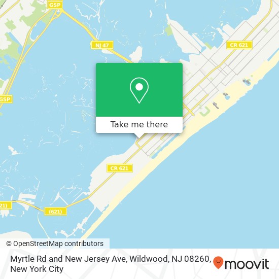 Myrtle Rd and New Jersey Ave, Wildwood, NJ 08260 map