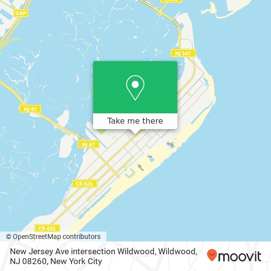 Mapa de New Jersey Ave intersection Wildwood, Wildwood, NJ 08260
