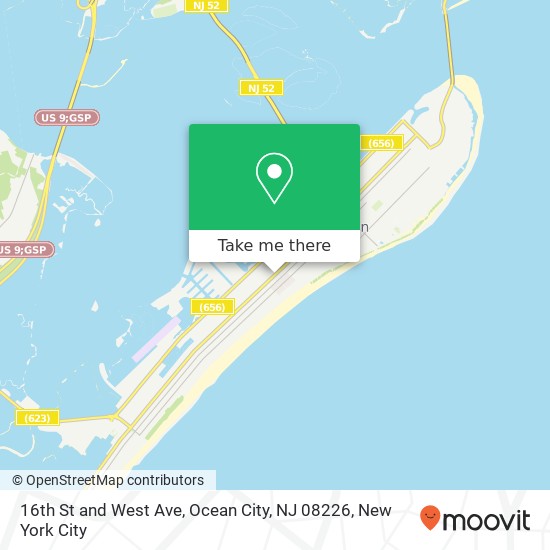 Mapa de 16th St and West Ave, Ocean City, NJ 08226