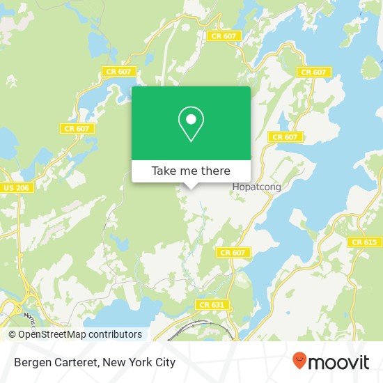 Mapa de Bergen Carteret, Hopatcong, NJ 07843