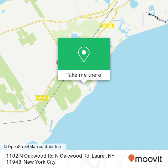 Mapa de 1102,N Oakwood Rd N Oakwood Rd, Laurel, NY 11948