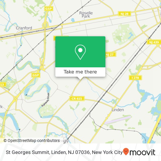 Mapa de St Georges Summit, Linden, NJ 07036