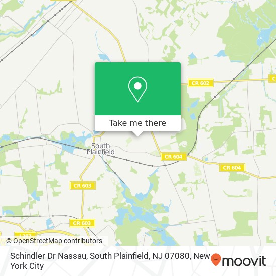 Mapa de Schindler Dr Nassau, South Plainfield, NJ 07080