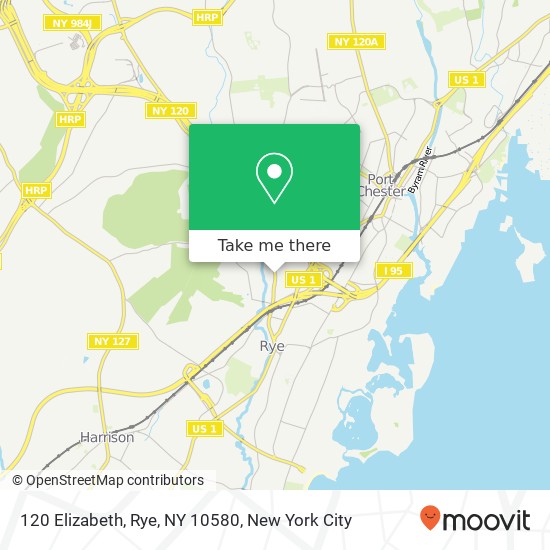 Mapa de 120 Elizabeth, Rye, NY 10580