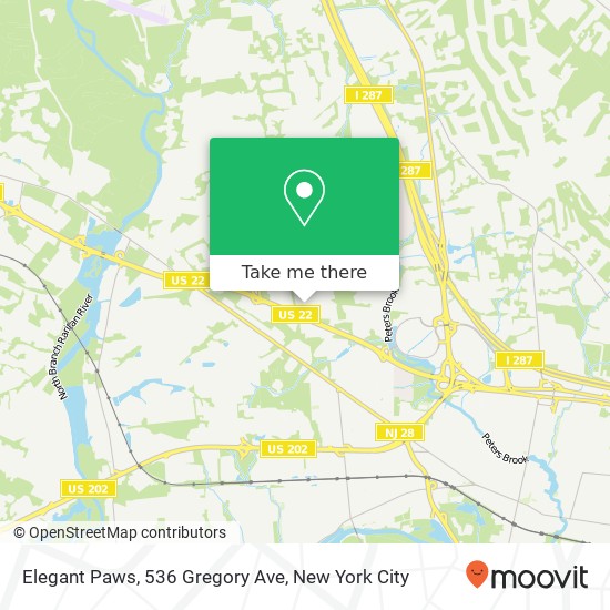 Mapa de Elegant Paws, 536 Gregory Ave
