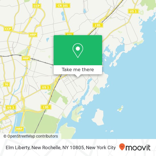 Mapa de Elm Liberty, New Rochelle, NY 10805