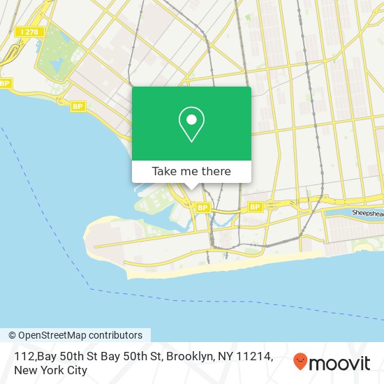 112,Bay 50th St Bay 50th St, Brooklyn, NY 11214 map