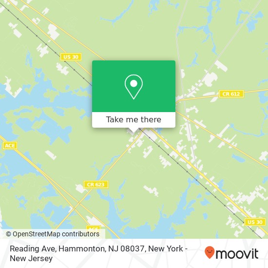 Reading Ave, Hammonton, NJ 08037 map