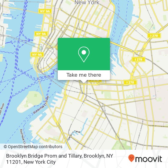 Brooklyn Bridge Prom and Tillary, Brooklyn, NY 11201 map