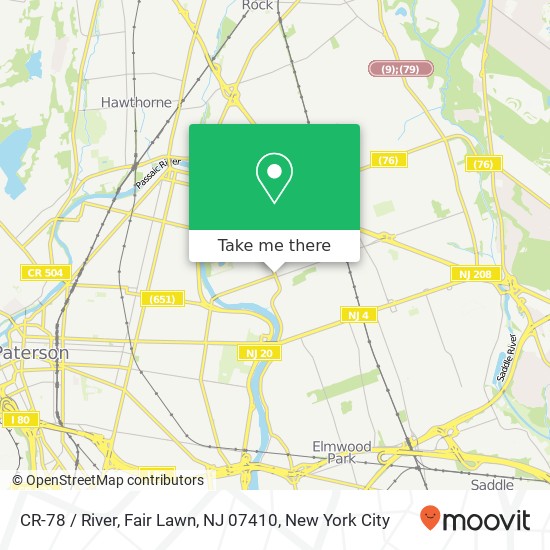 Mapa de CR-78 / River, Fair Lawn, NJ 07410