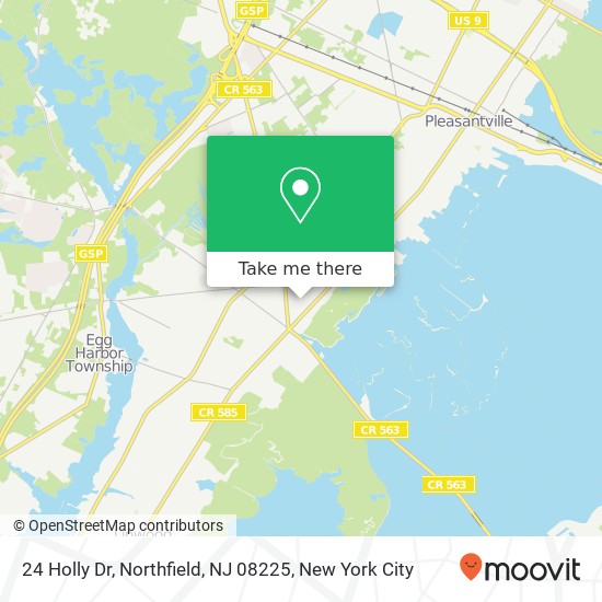 Mapa de 24 Holly Dr, Northfield, NJ 08225