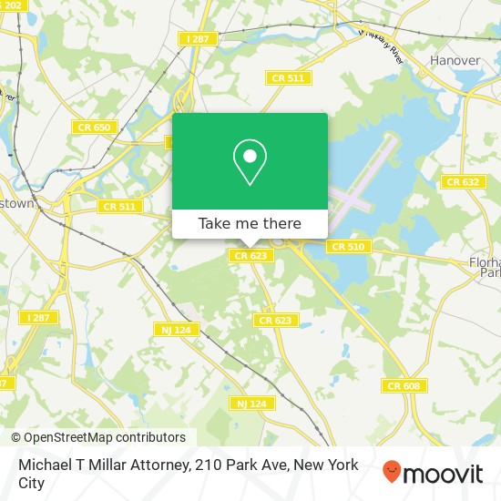 Michael T Millar Attorney, 210 Park Ave map