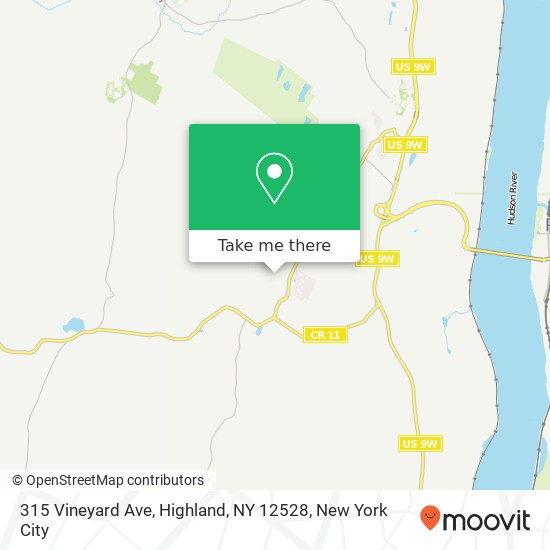 315 Vineyard Ave, Highland, NY 12528 map