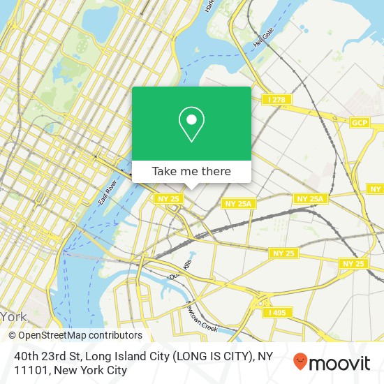 Mapa de 40th 23rd St, Long Island City (LONG IS CITY), NY 11101