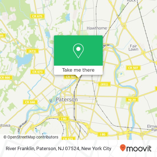 Mapa de River Franklin, Paterson, NJ 07524