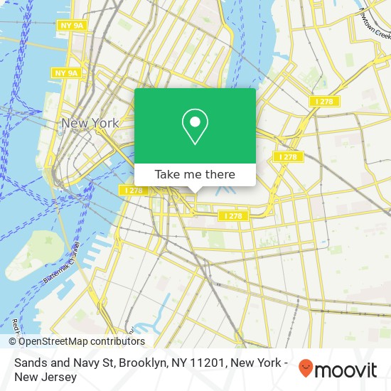 Mapa de Sands and Navy St, Brooklyn, NY 11201