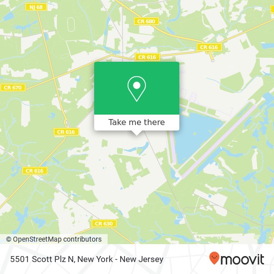 Mapa de 5501 Scott Plz N, Fort Dix, NJ 08640