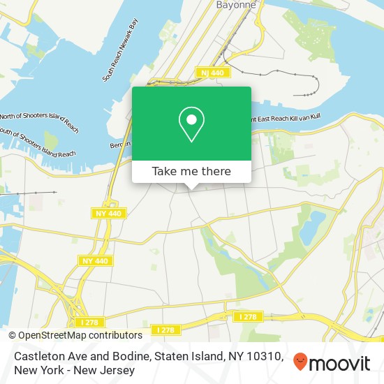 Mapa de Castleton Ave and Bodine, Staten Island, NY 10310