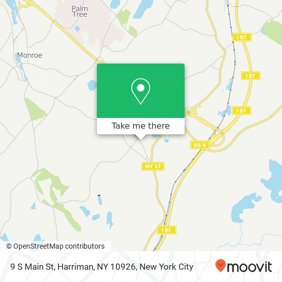 Mapa de 9 S Main St, Harriman, NY 10926