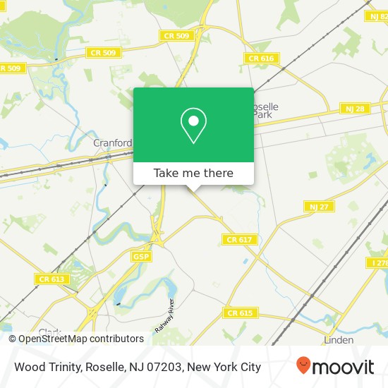 Mapa de Wood Trinity, Roselle, NJ 07203