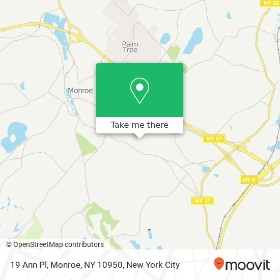 Mapa de 19 Ann Pl, Monroe, NY 10950