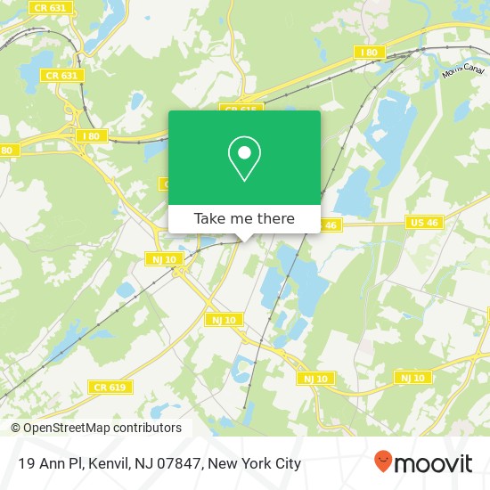 Mapa de 19 Ann Pl, Kenvil, NJ 07847