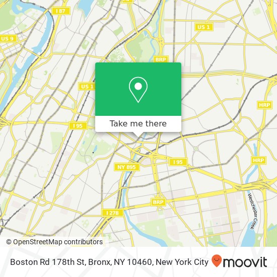 Boston Rd 178th St, Bronx, NY 10460 map
