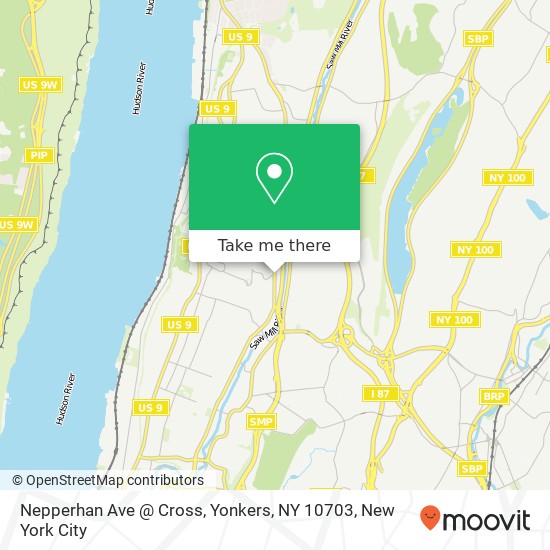 Mapa de Nepperhan Ave @ Cross, Yonkers, NY 10703