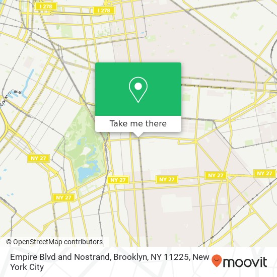 Empire Blvd and Nostrand, Brooklyn, NY 11225 map