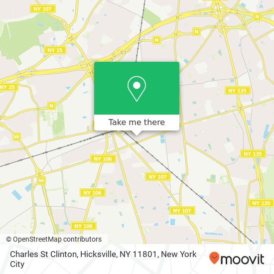 Mapa de Charles St Clinton, Hicksville, NY 11801