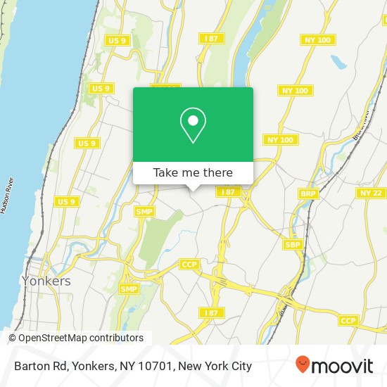 Mapa de Barton Rd, Yonkers, NY 10701