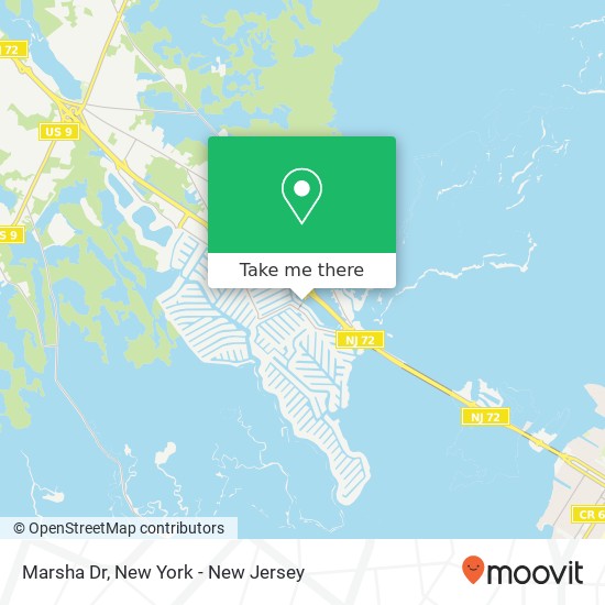 Mapa de Marsha Dr, Manahawkin, NJ 08050