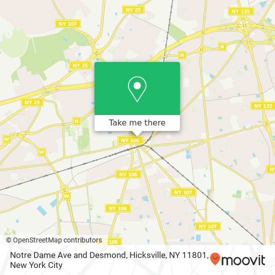 Mapa de Notre Dame Ave and Desmond, Hicksville, NY 11801