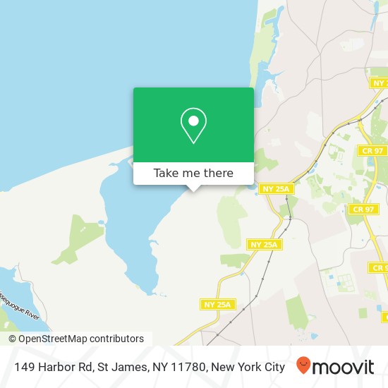 Mapa de 149 Harbor Rd, St James, NY 11780