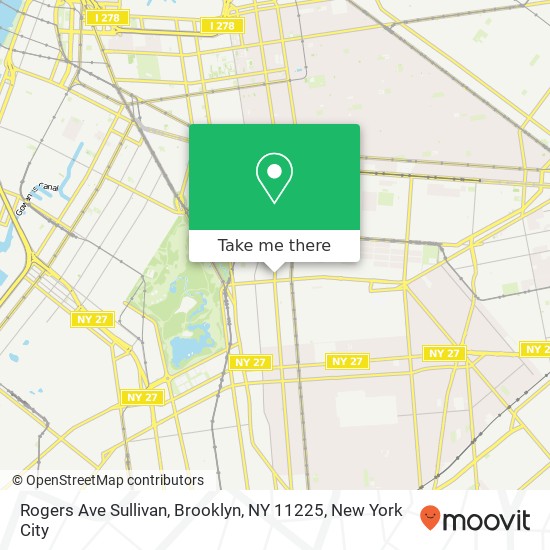 Mapa de Rogers Ave Sullivan, Brooklyn, NY 11225