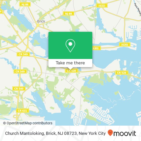 Mapa de Church Mantoloking, Brick, NJ 08723