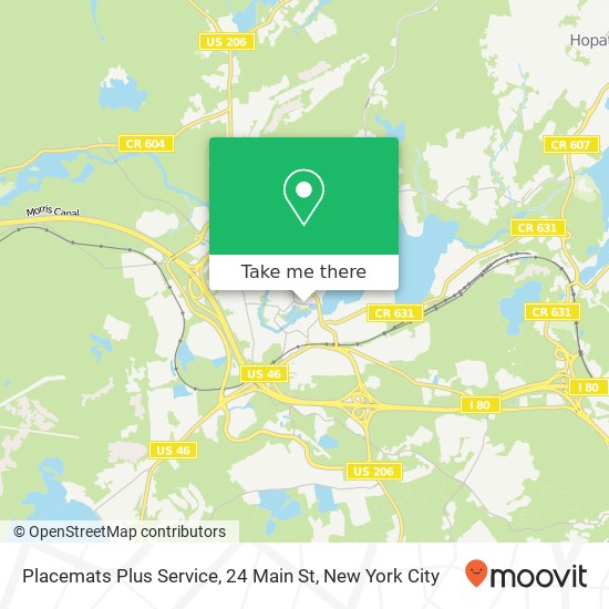 Mapa de Placemats Plus Service, 24 Main St