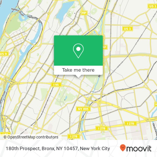 180th Prospect, Bronx, NY 10457 map