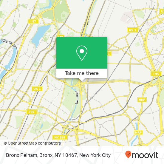 Mapa de Bronx Pelham, Bronx, NY 10467