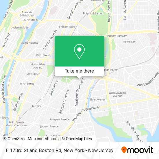 Mapa de E 173rd St and Boston Rd