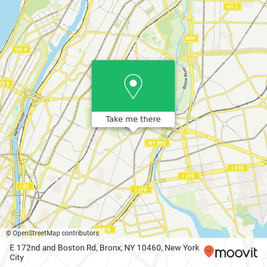 E 172nd and Boston Rd, Bronx, NY 10460 map