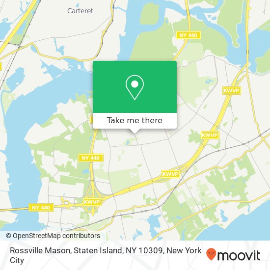 Mapa de Rossville Mason, Staten Island, NY 10309