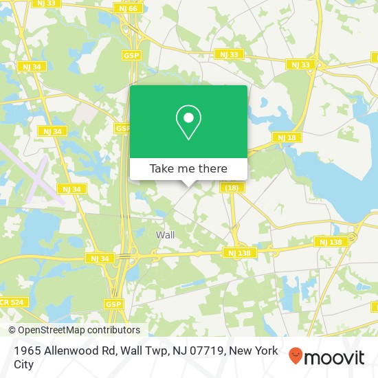 1965 Allenwood Rd, Wall Twp, NJ 07719 map