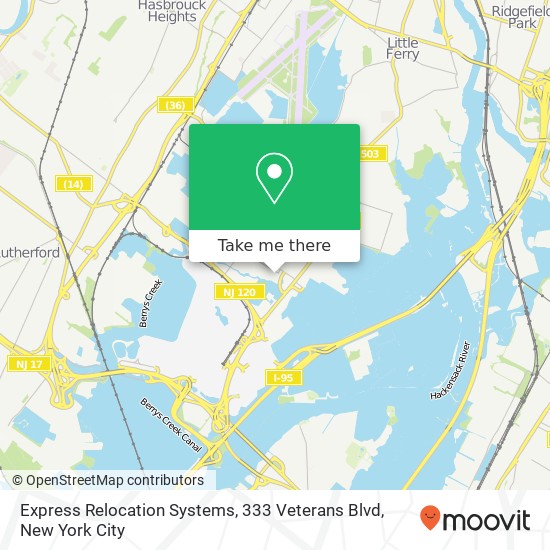 Express Relocation Systems, 333 Veterans Blvd map