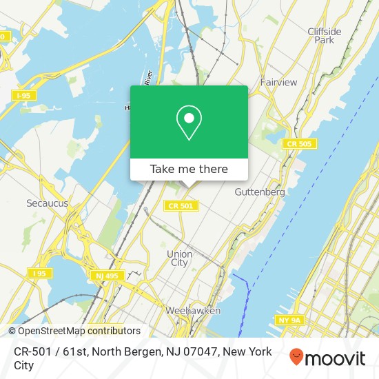 CR-501 / 61st, North Bergen, NJ 07047 map