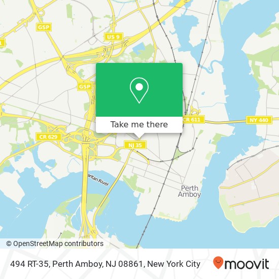 Mapa de 494 RT-35, Perth Amboy, NJ 08861