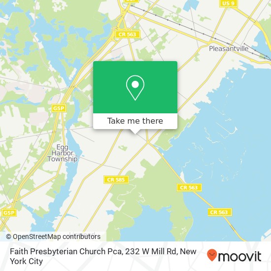 Mapa de Faith Presbyterian Church Pca, 232 W Mill Rd